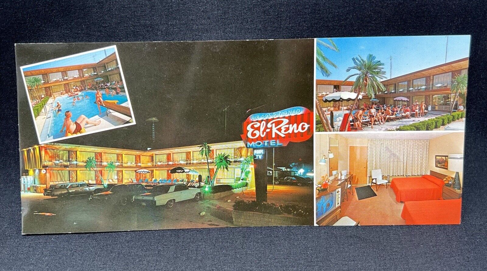 Vintage Wildwood Crest El Reno Motel Multi-view 1960's Unused 8