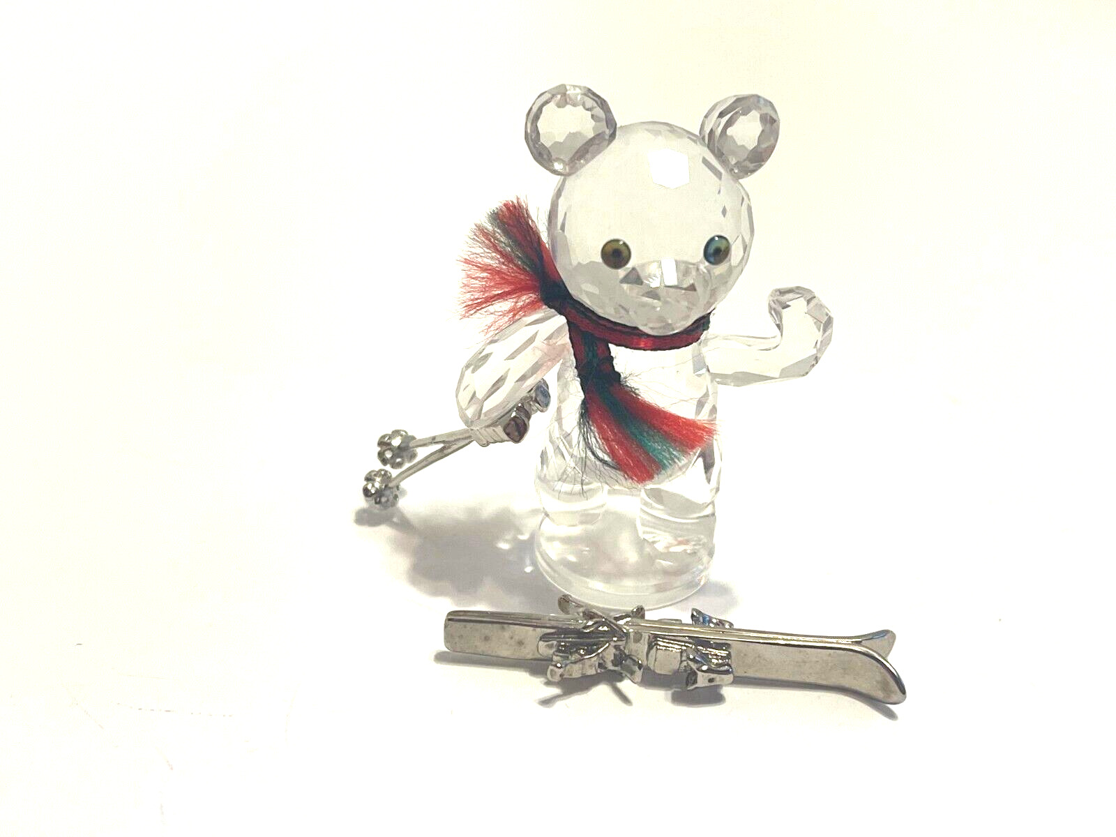 Swarovski Silver Crystal Kris Bear with Skis Figurine