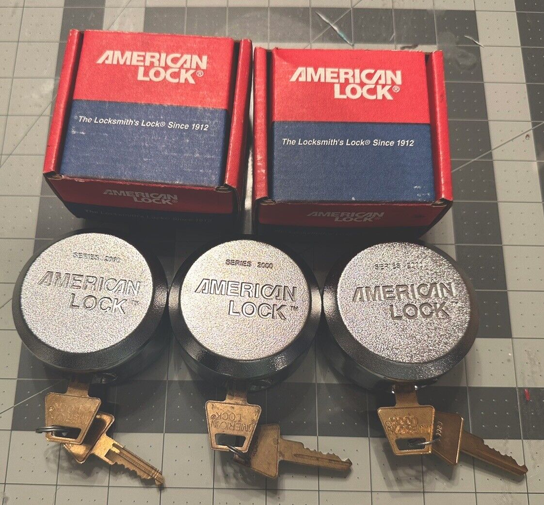 American Lock 2000 Series Lot Of 3. Make Offer