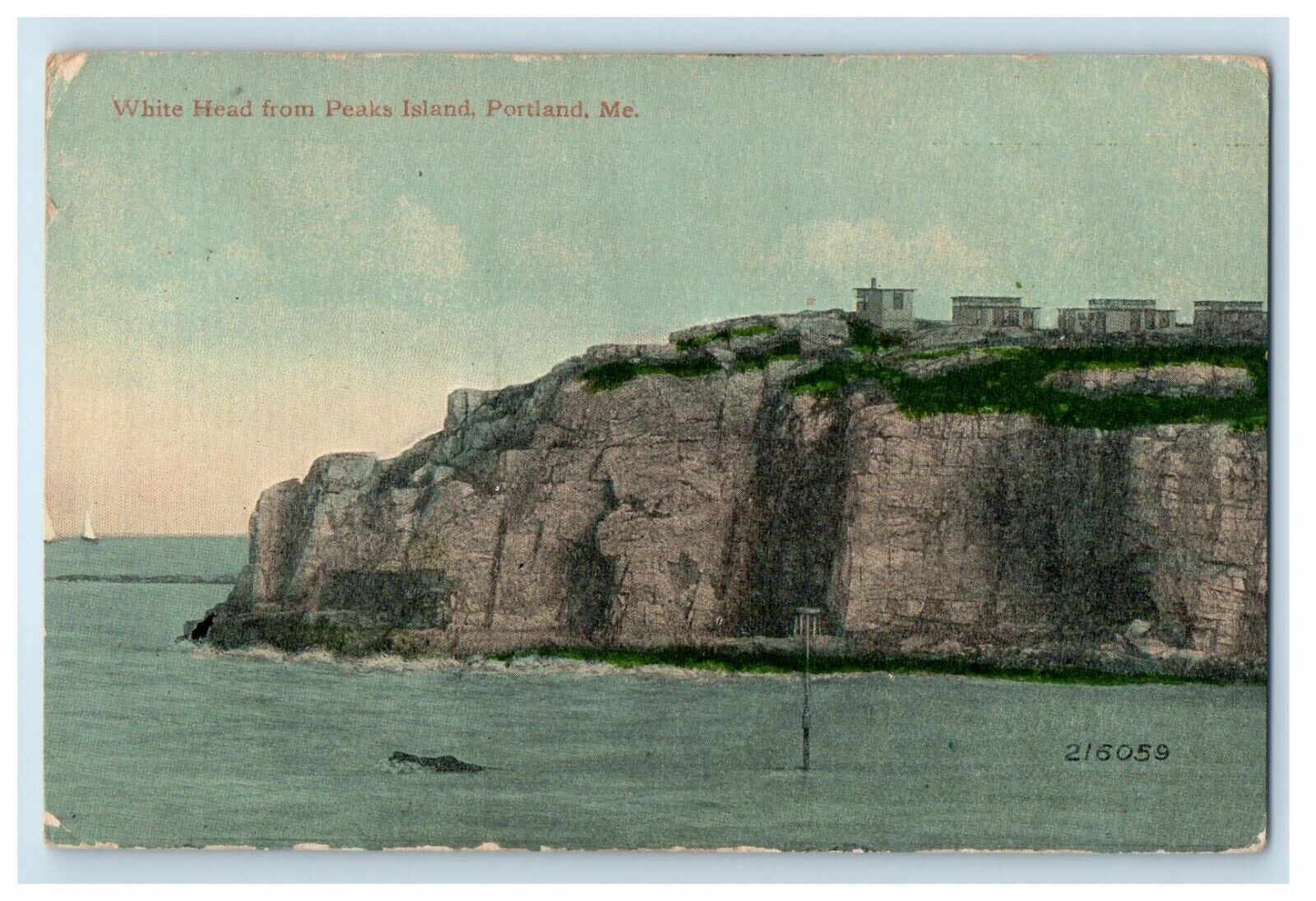 1914 View Of White Head From Peaks Island Portland Maine ME Antique Postcard