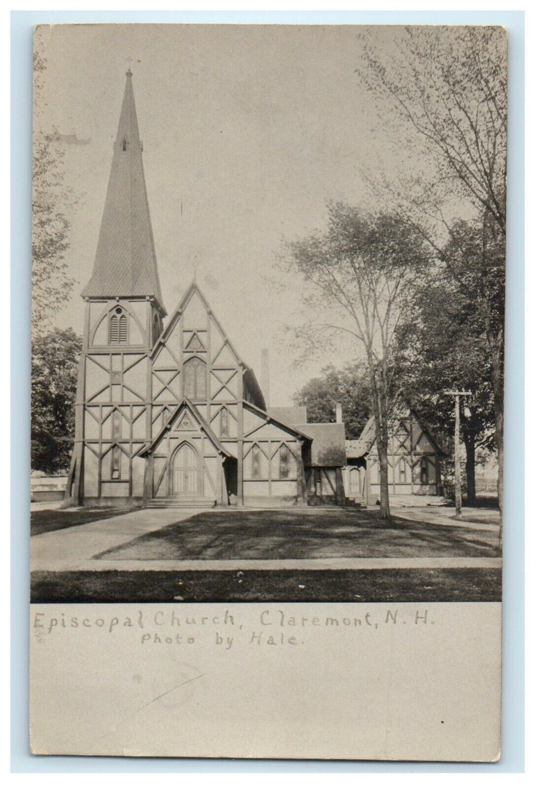 c1910\'s View Of Episcopal Church Claremont New Hampshire NH RPPC Photo Postcard