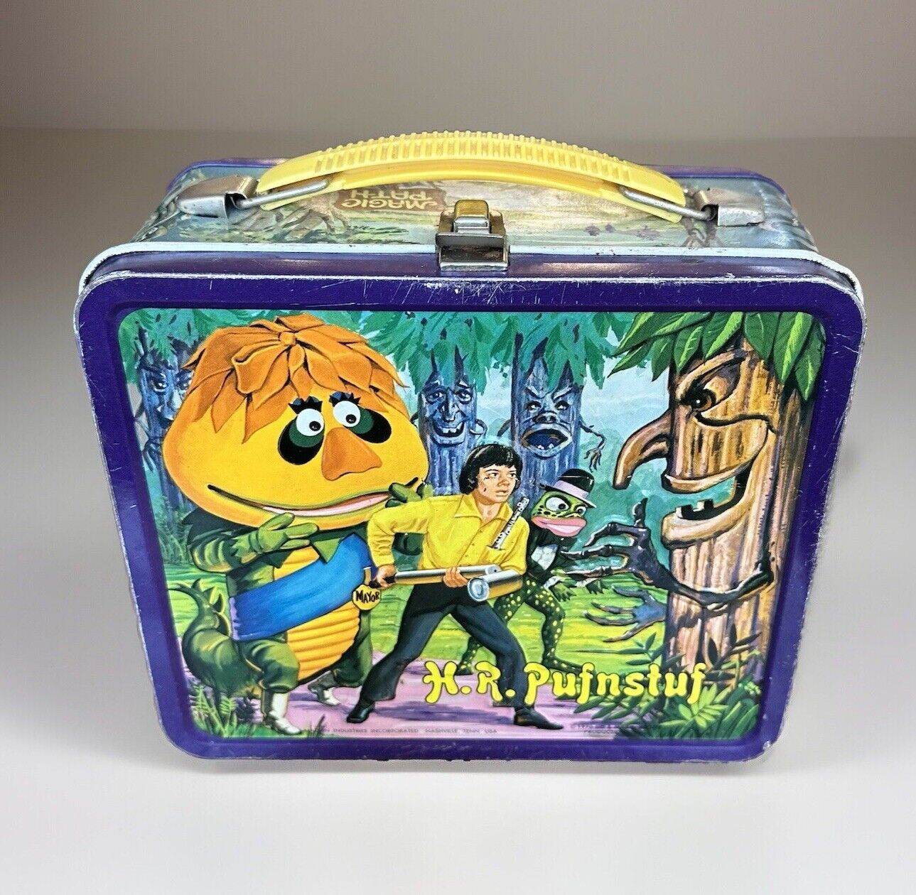 Vintage 1970 H.R Pufnstuf Lunch Box No Thermos RARE Metal Lunchbox Aladdin