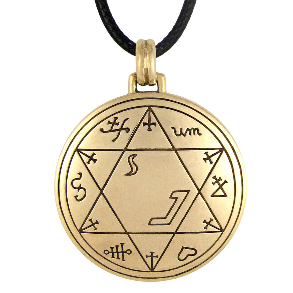 Bronze Talisman for Success in Business Key of Solomon Pentacle Pendant Amulet 