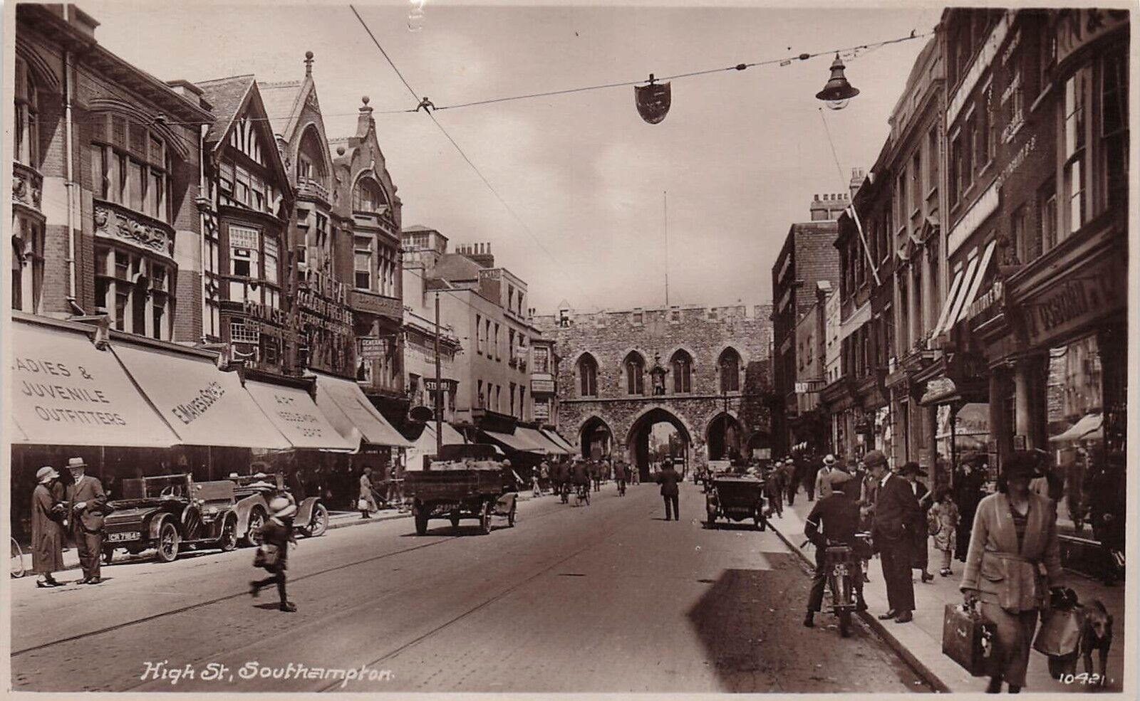 RPPC Southampton UK Main High Street Early 1900s Photo Postcard E51