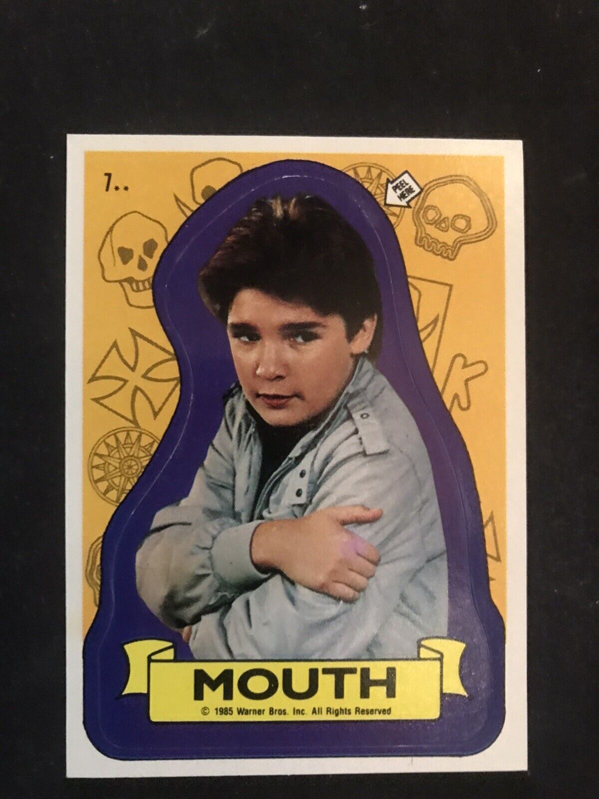 1985 Topps The Goonies Sticker Card # 7 Mouth
