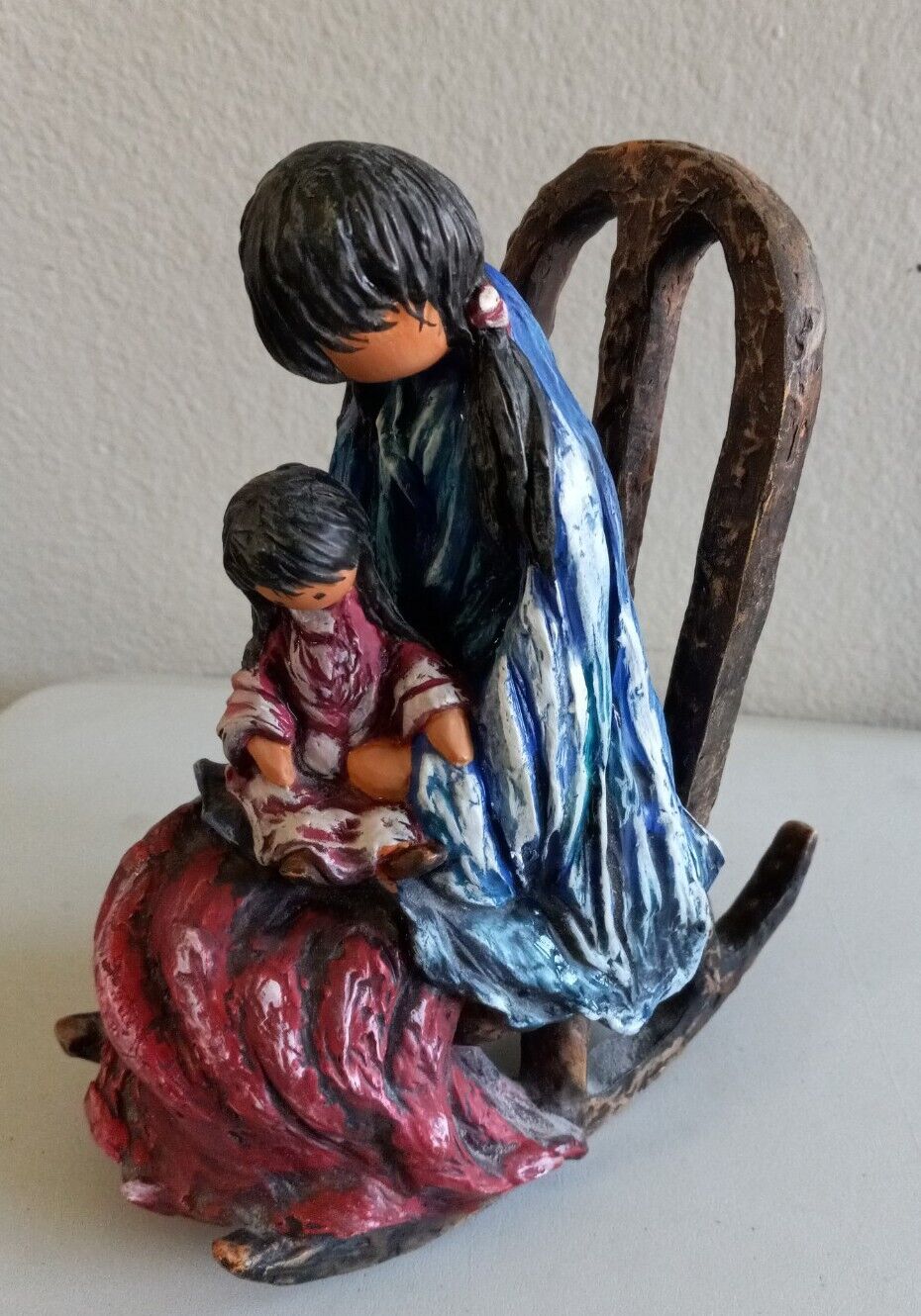 RARE DeGrazia QUIET MOMENT Navajo Mother & Child Figurine #CC9909 - 1999 Goebel 