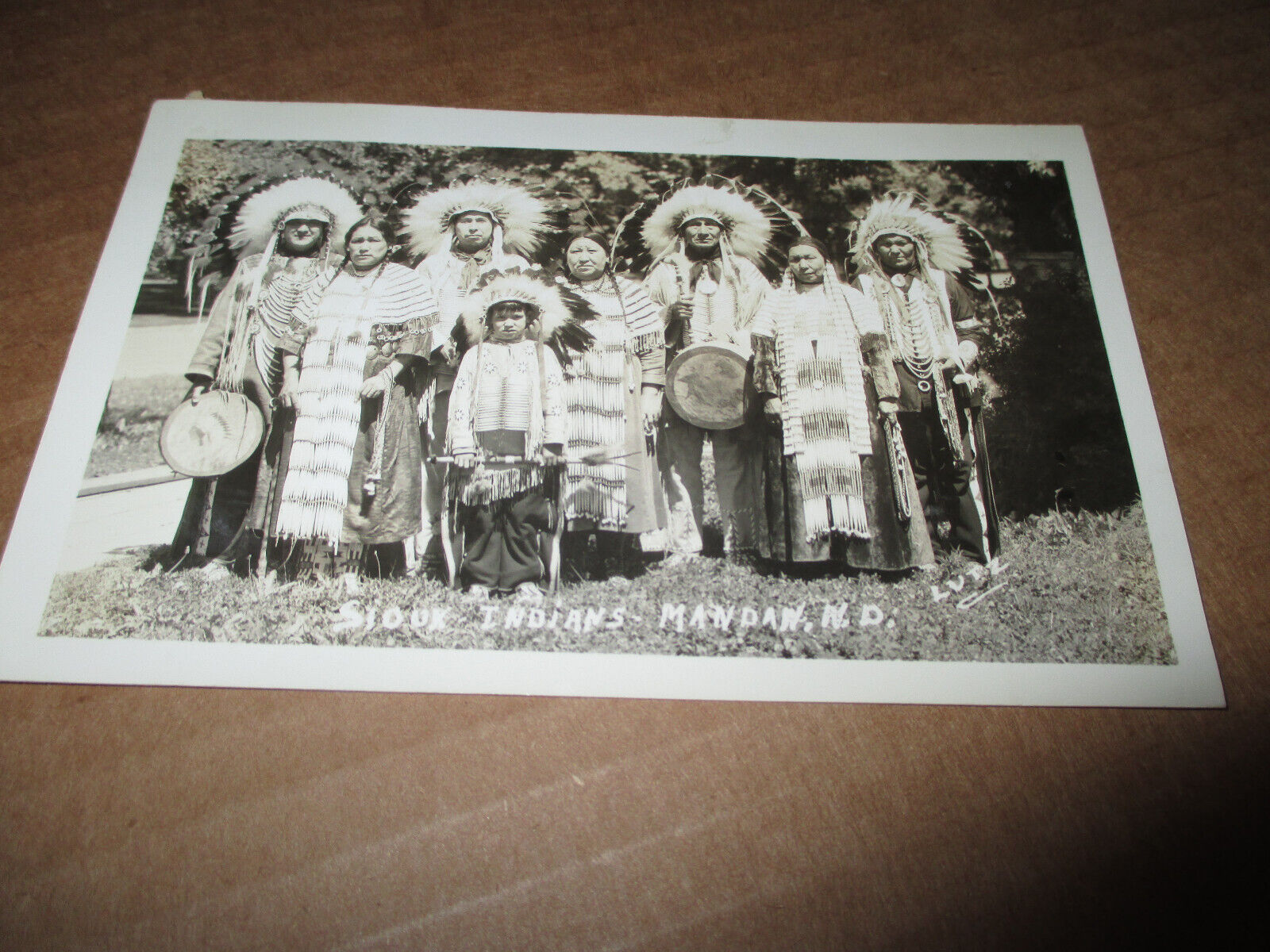 MANDAN ND - 1930's ERA REAL-PHOTO POSTCARD - SIOUX INDIANS - PHOTO by LUTZ