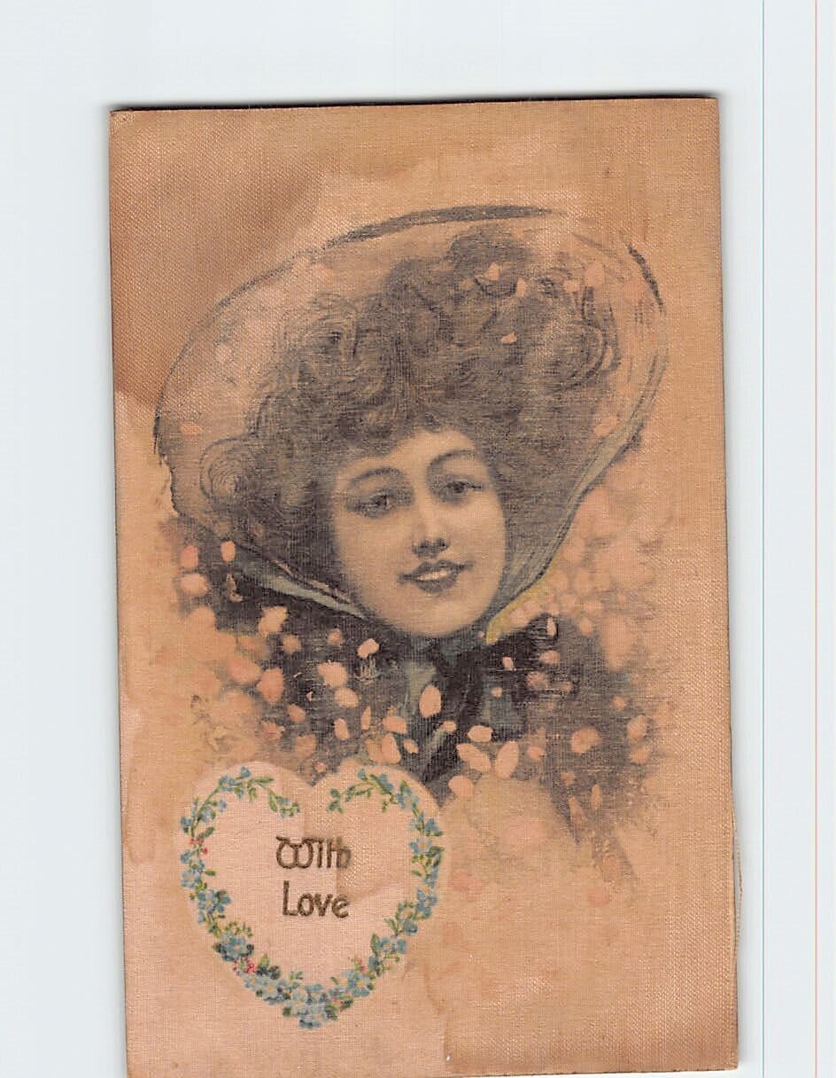 Postcard With Love Vintage Photo of a Woman