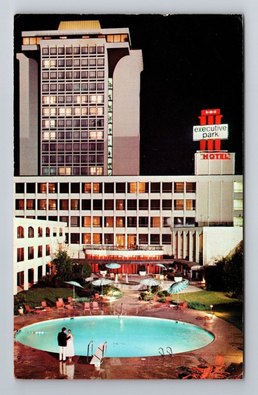 Atlanta GA- Georgia, Executive Park Motor Hotel, Advertisement, Vintage Postcard