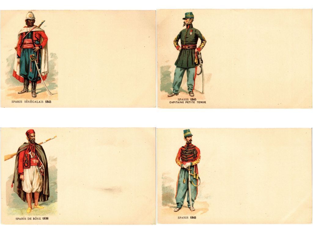 MILITARY LITHOGRAPHY SOLDIER TYPES 50 Vintage LITHO Postcards (L6089)