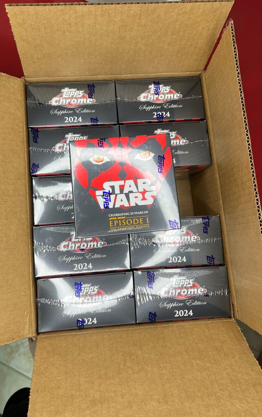 2024 Star Wars Topps Chrome Sapphire Edition BOX From Sealed CASE IN HAND