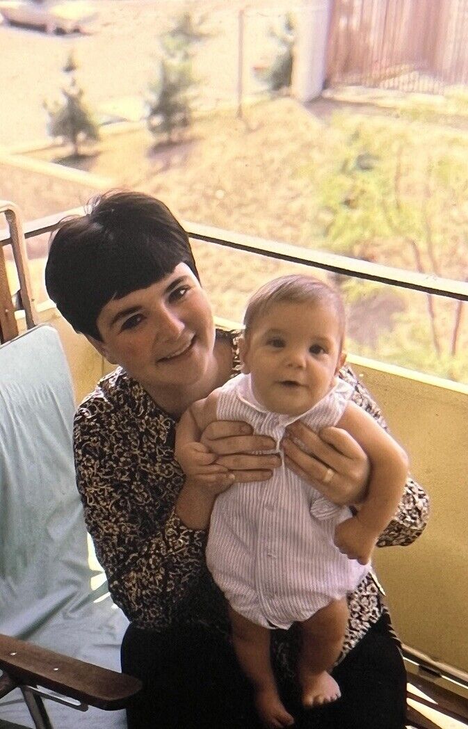 Vintage Photo Slide 1966 Woman Baby