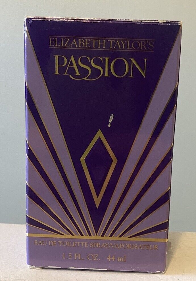 Vintage Elizabeth Taylor\'s PASSION Perfume 1.5 Oz 44ml - Full & Unused