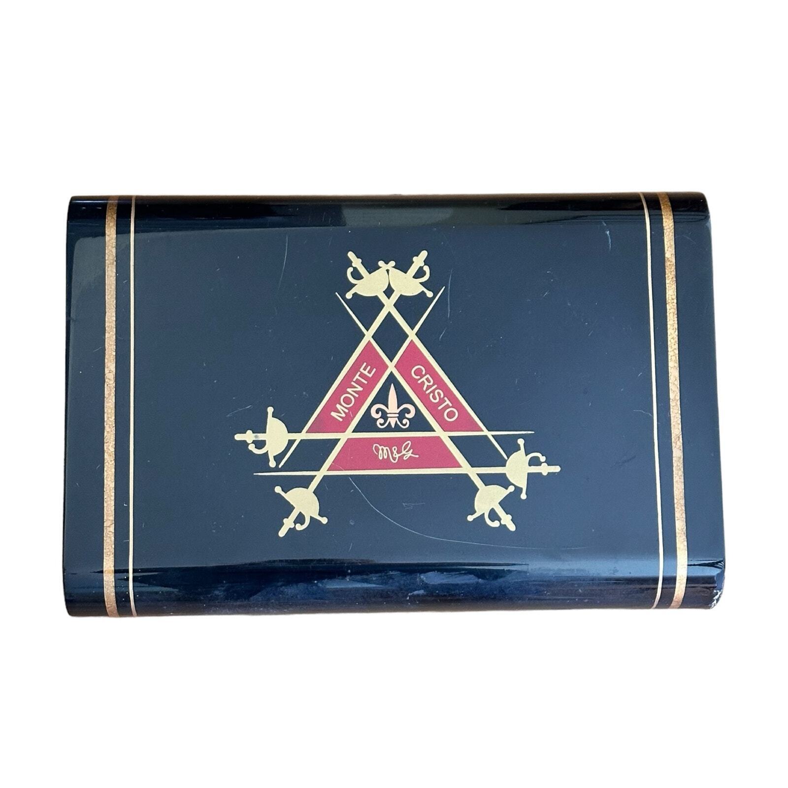 Monte Cristo Limited Edition Black Lacquer Cigar Humidor 815 As Is-See Photos