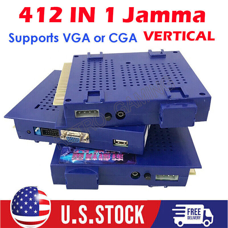 412 in 1 PCB Game Elf VERTICAL Arcade Multigame JAMMA Game Board Replacement