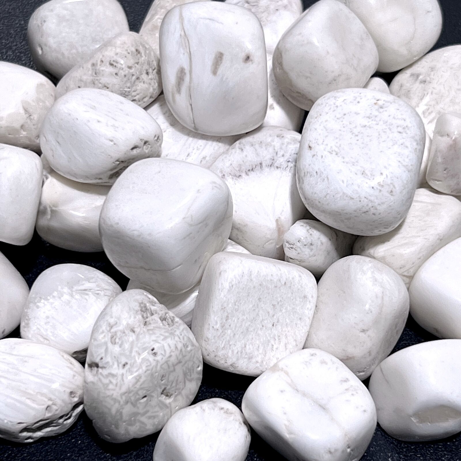 Bulk Wholesale Lot 1 Kilo ( 2.2 LBs ) Scolecite White Tumbled Polished Stones