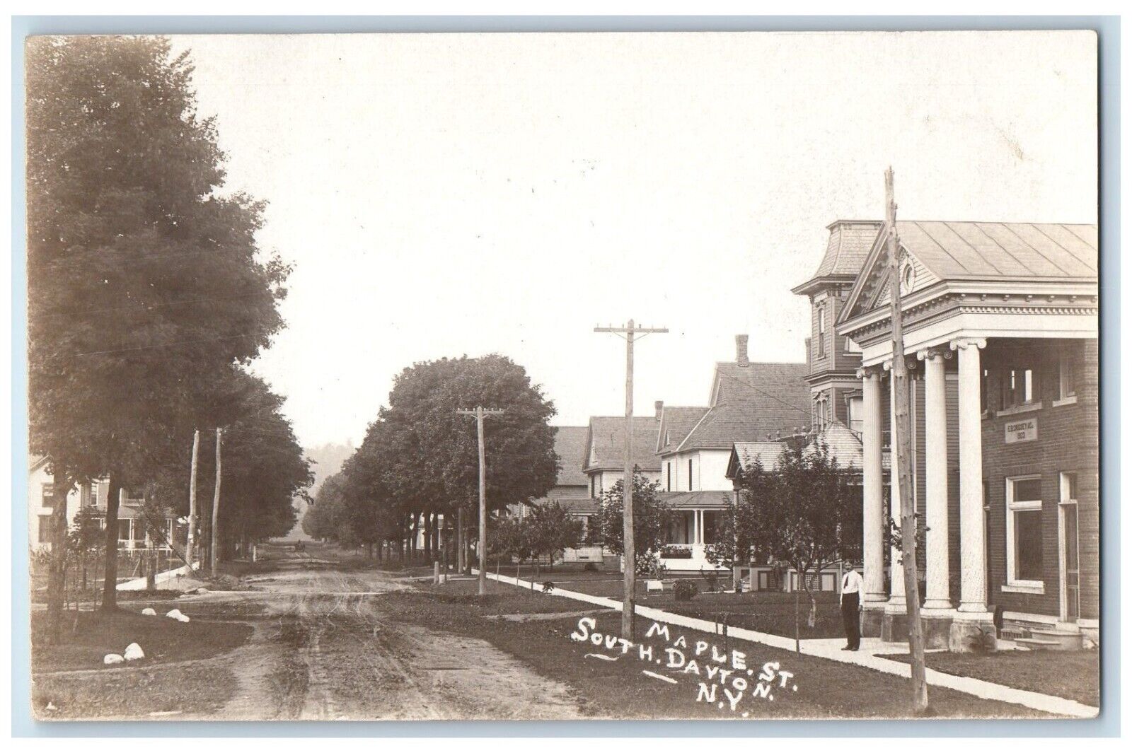 1909 Maple Street South Dayton New York NY, Cattaraugus RPPC Photo Postcard