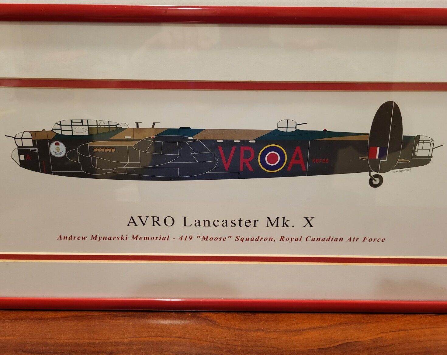 AVRO Lancaster Mk. X   FRAMED PRINT  20 x 9 in.  MOOSE SQUADRON  Royal Canadian