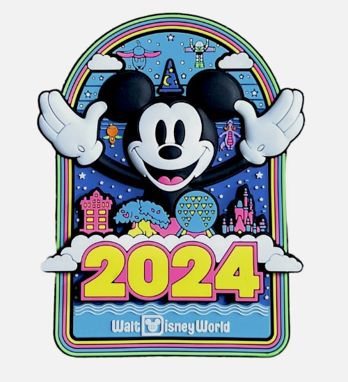 2024 Disney Parks Disney World WDW Mickey Mouse 4 Parks Magnet New Refrigerator