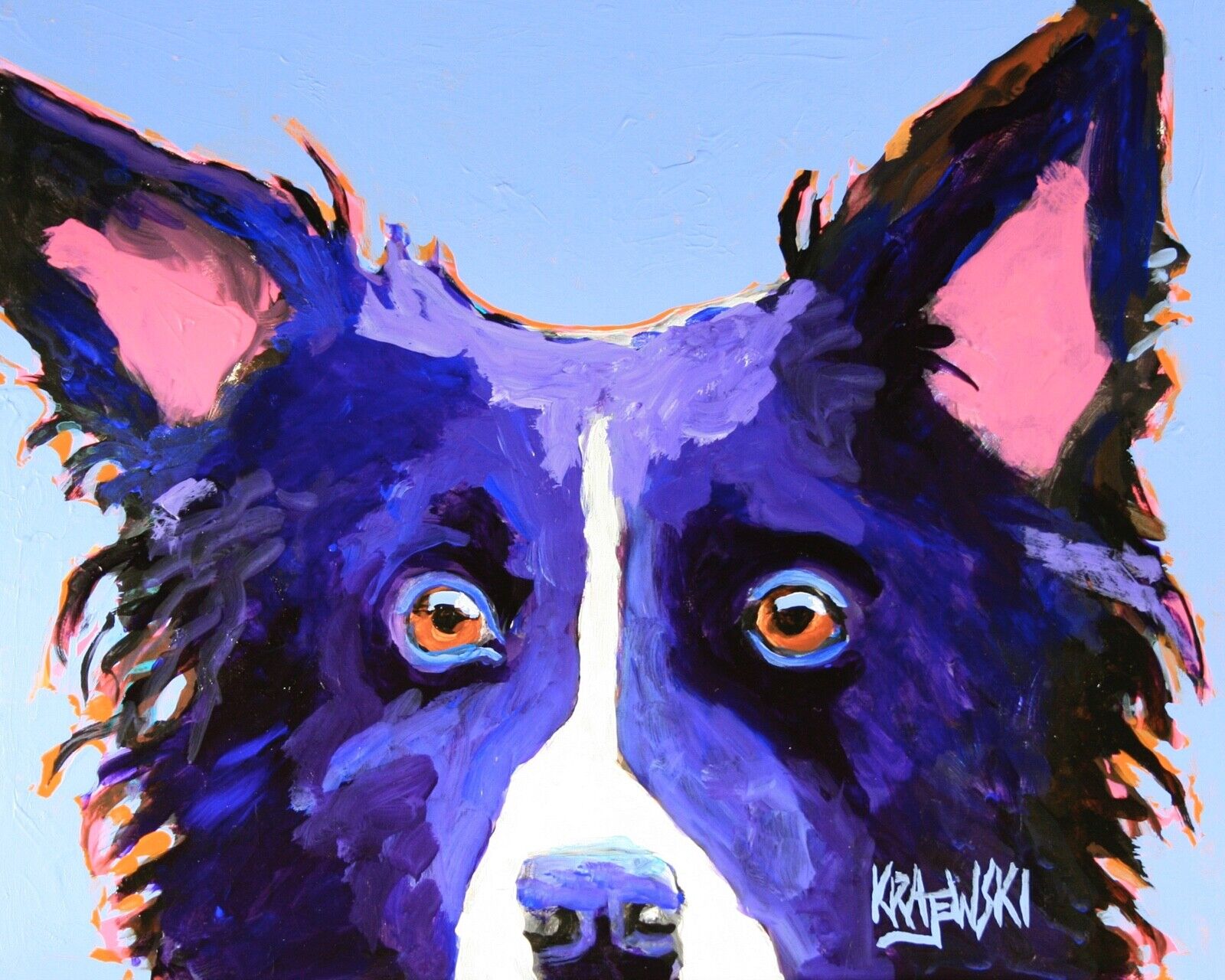Border Collie Art Print from Painting | Gifts, Poster, Picture, Mom, Dad 8x10