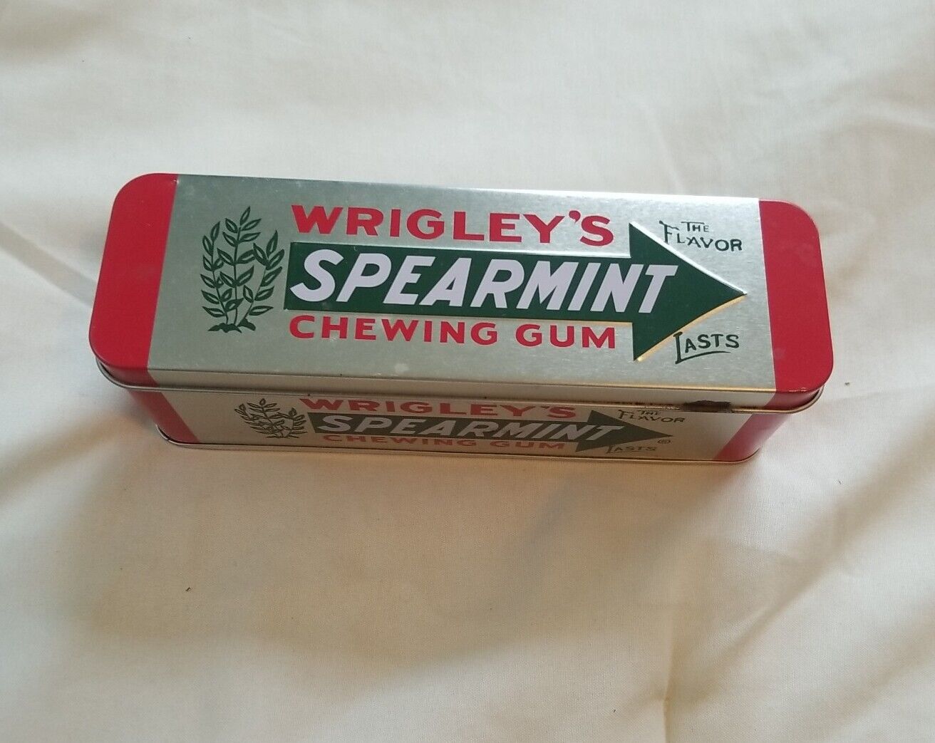 Vintage Metal Tin Wrigley\'s Spearmint Chewing Gum \