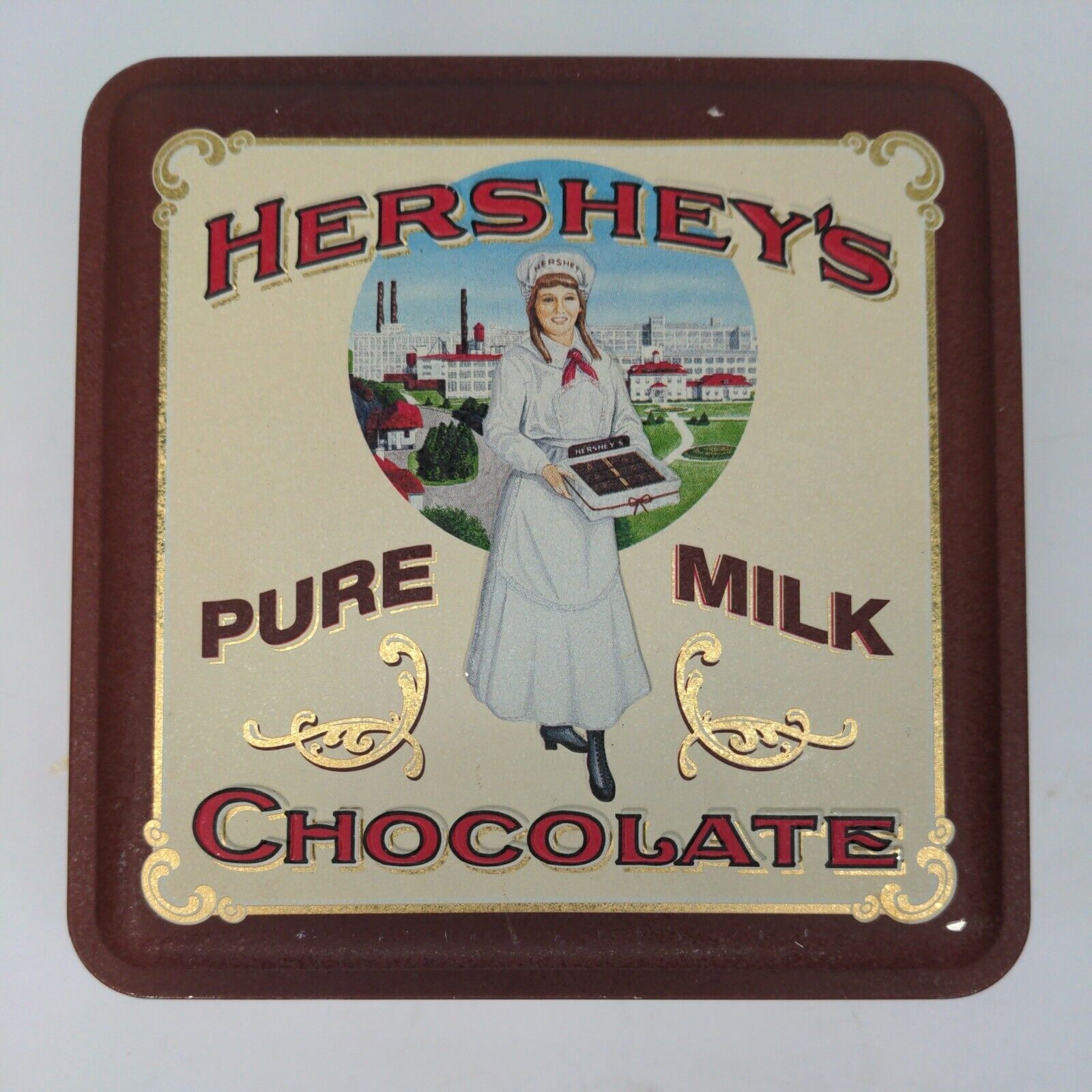 Vintage 1992 Hershey's Pure Milk Chocolate Collectible Metal Tin Edition #2