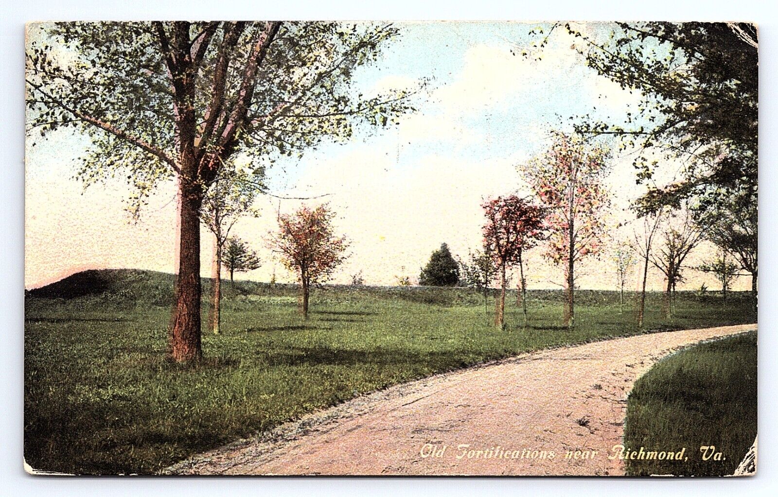 Postcard Old Fortifications Near Richmond Virginia VA c.1912