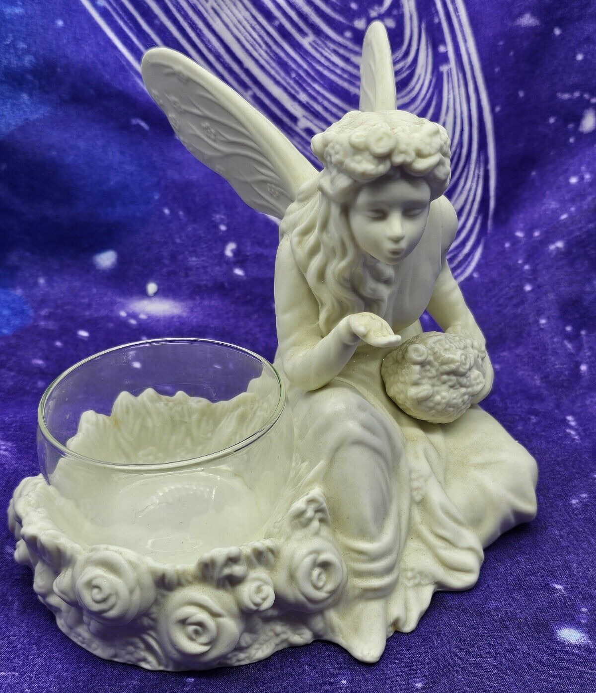 Partylite Ariana's Garden Fairy Angel Votive Tealight Candle Holder P7135