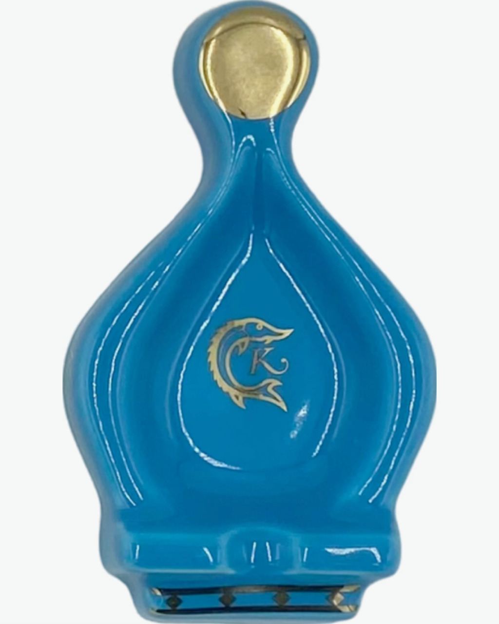 New Iconic Caviar Kaspia Paris Restaurant Blue Ceramic Ashtray