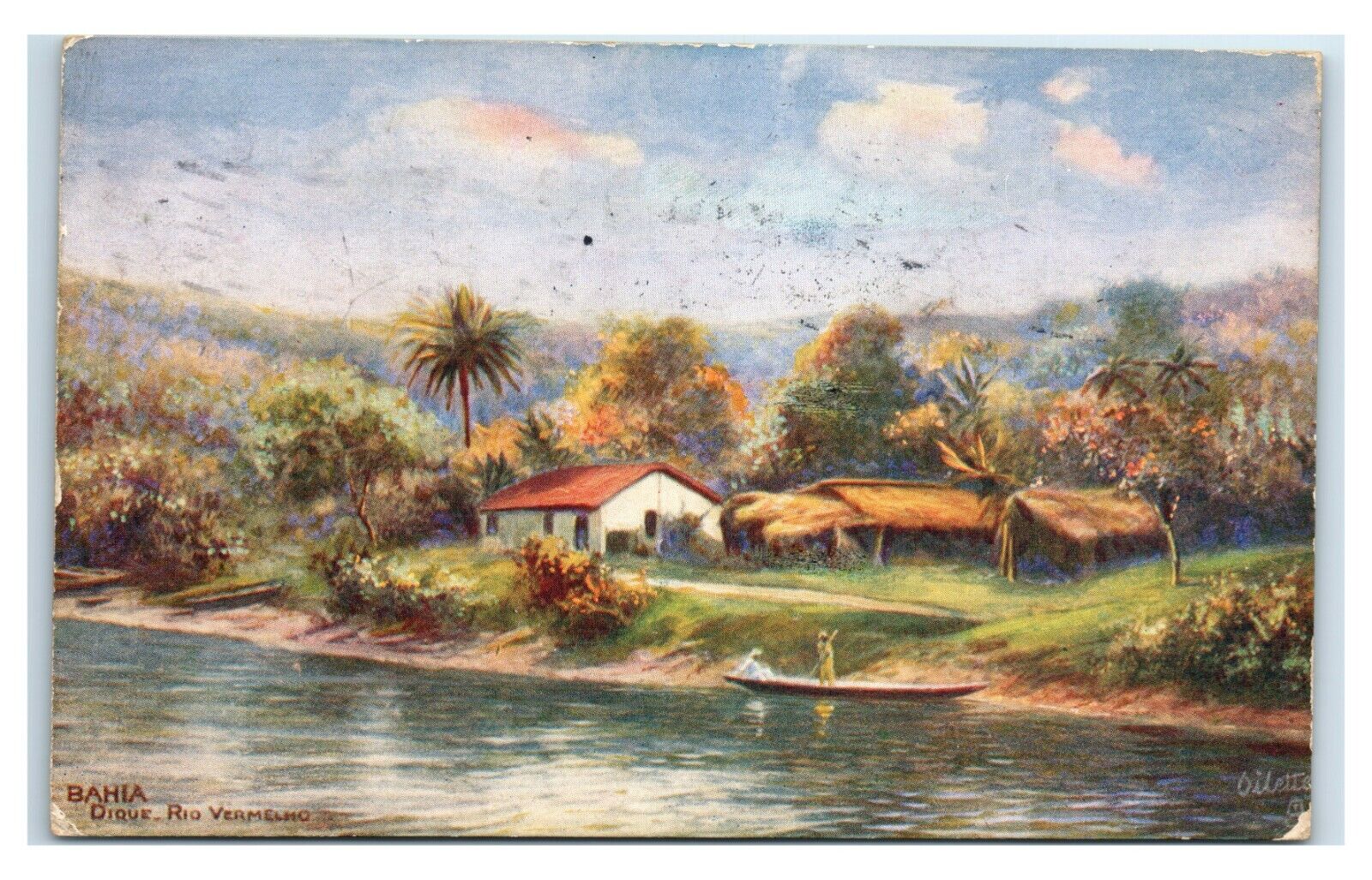 Postcard Bahia, Dique Rio Vermelho 1923 U83
