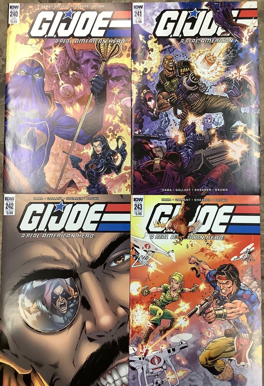 G.I. Joe 240, 241 Sub CVR, 242A, 243B IDW 2017 1st Comics