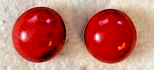 Awesome Pair RED Domed Buttos