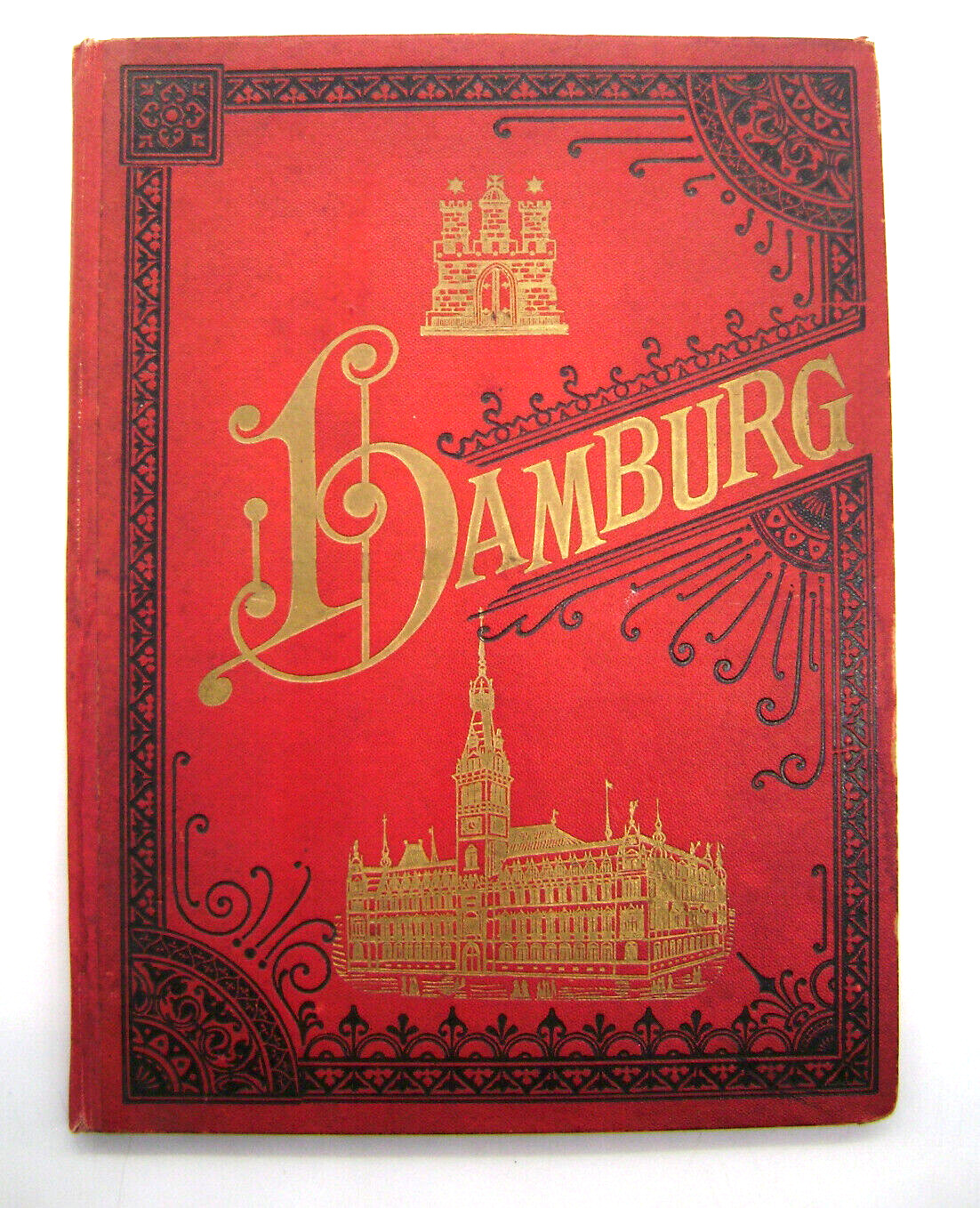 Antique ca. 1900 Hamburg Germany Tourist Souvenir Photo Book