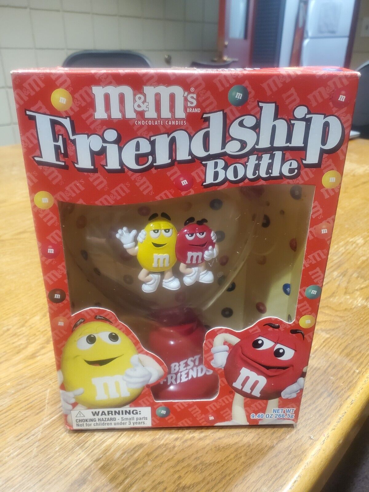 M&M Friendship Bottle Heart Valentines Best Friends Candy Dispenser, NO CANDY