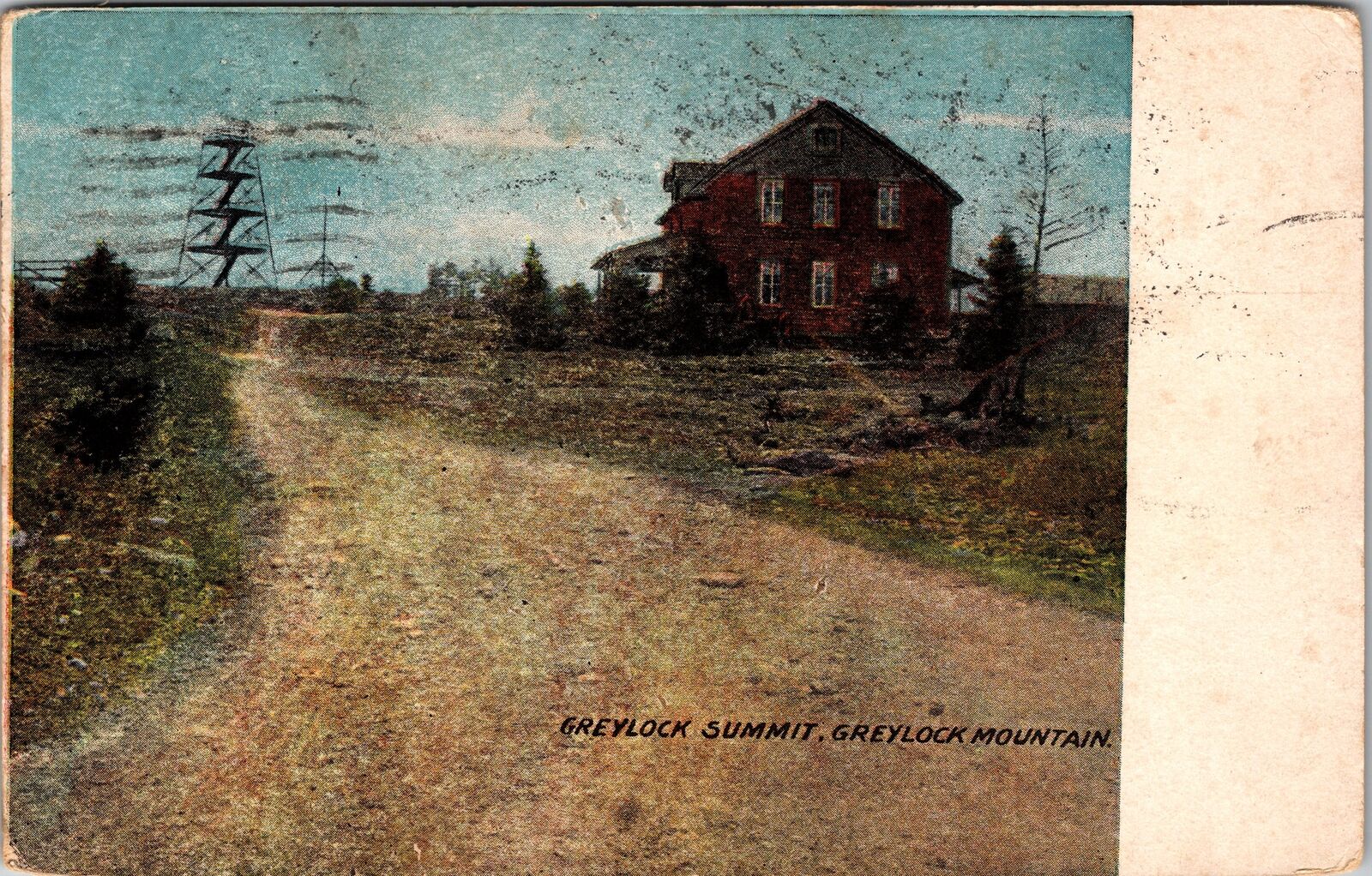 Greylock Summit MA-Massachusetts, Greylock Mountain, Vintage Postcard