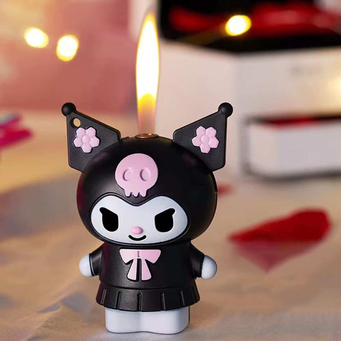 Japanese Kuromi Kawaii Novelty Lighter Soft Flame Butane Hello Kitty Fits in Bag