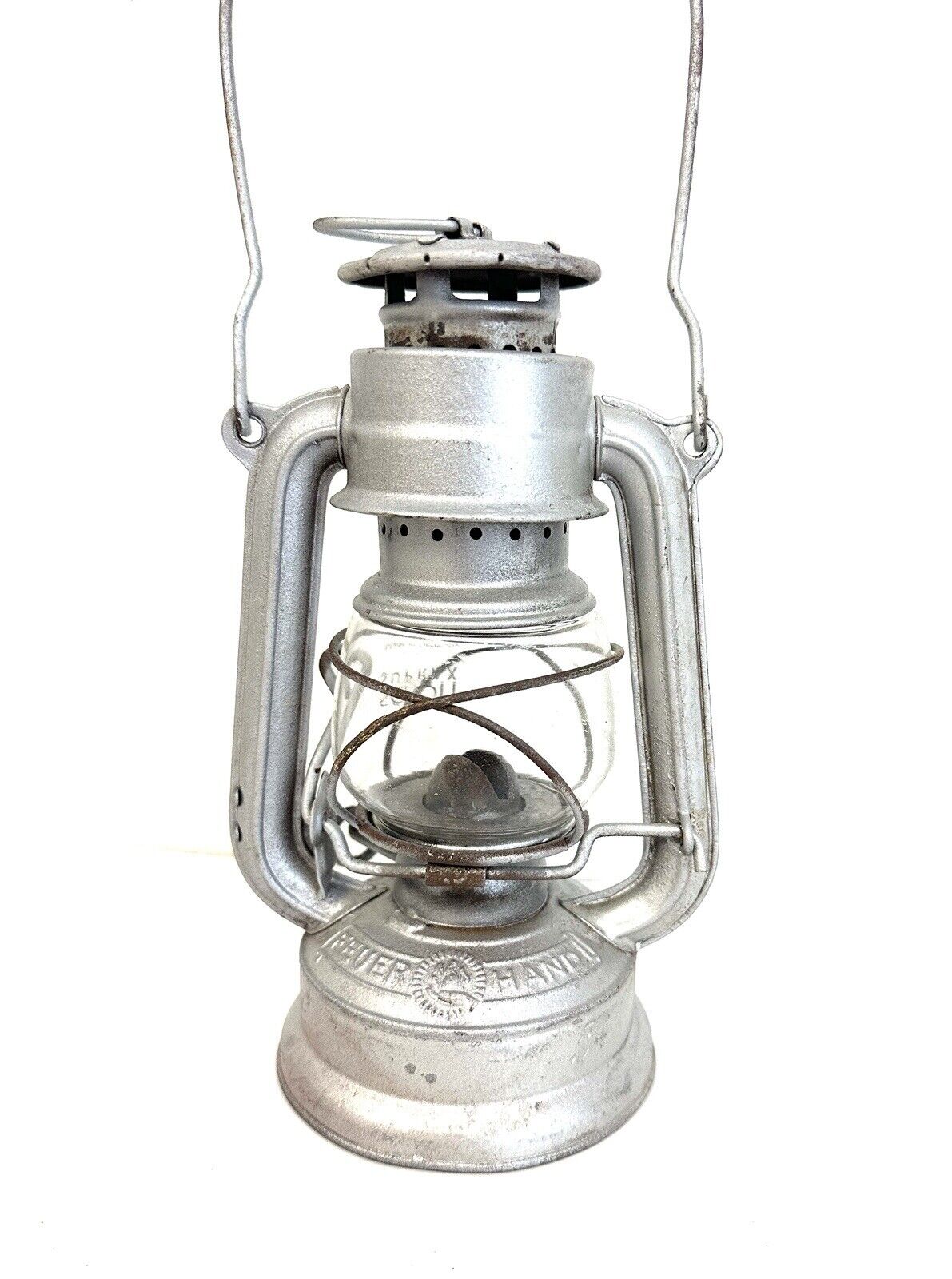 FEUERHAND Super Baby Kerosene Oil Storm Lantern Lamp Camp Germany #175 Silver