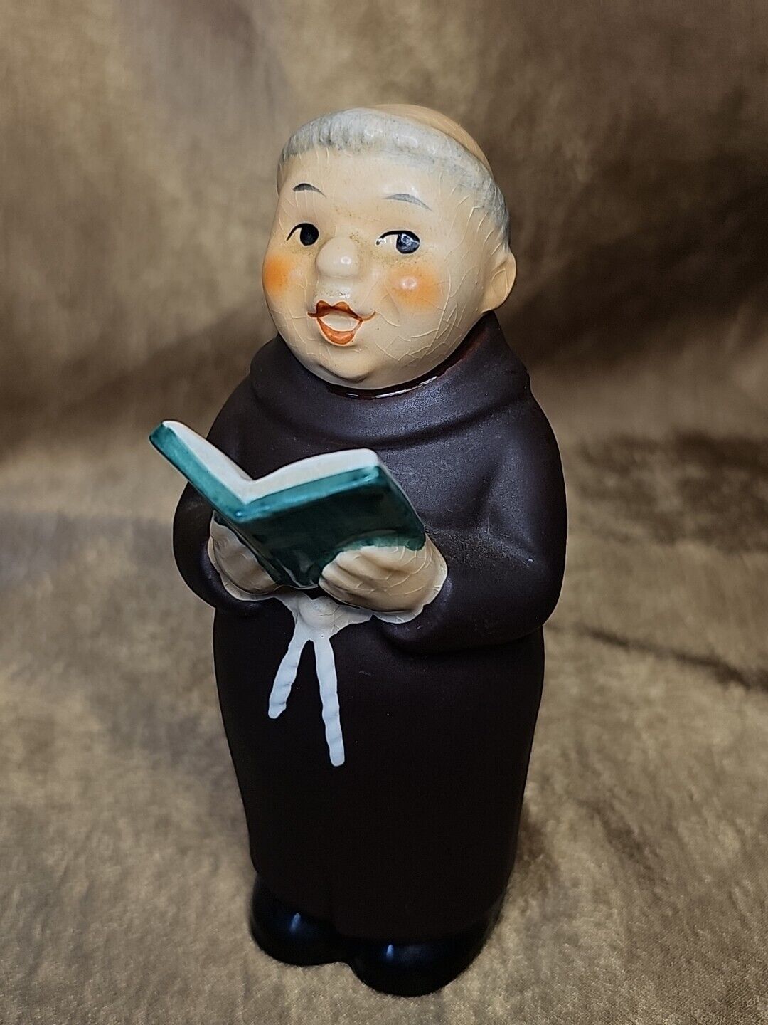 Vintage Goebel Friar Tuck The Musician Monk Figurine Green Book KFO 1964-72 HTF