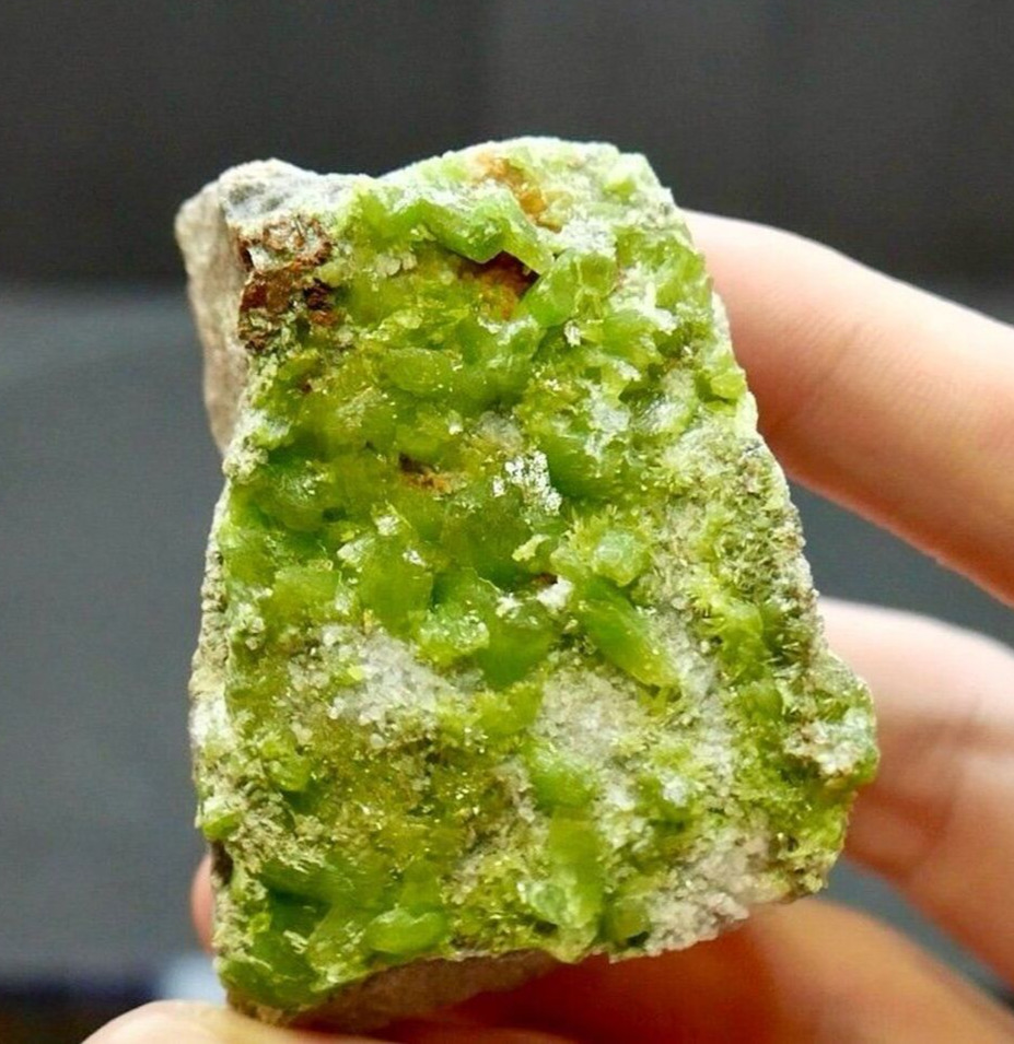 Bright Green Pyromorphite Crystals on Matrix - Daoping Mine, Guangxi, China