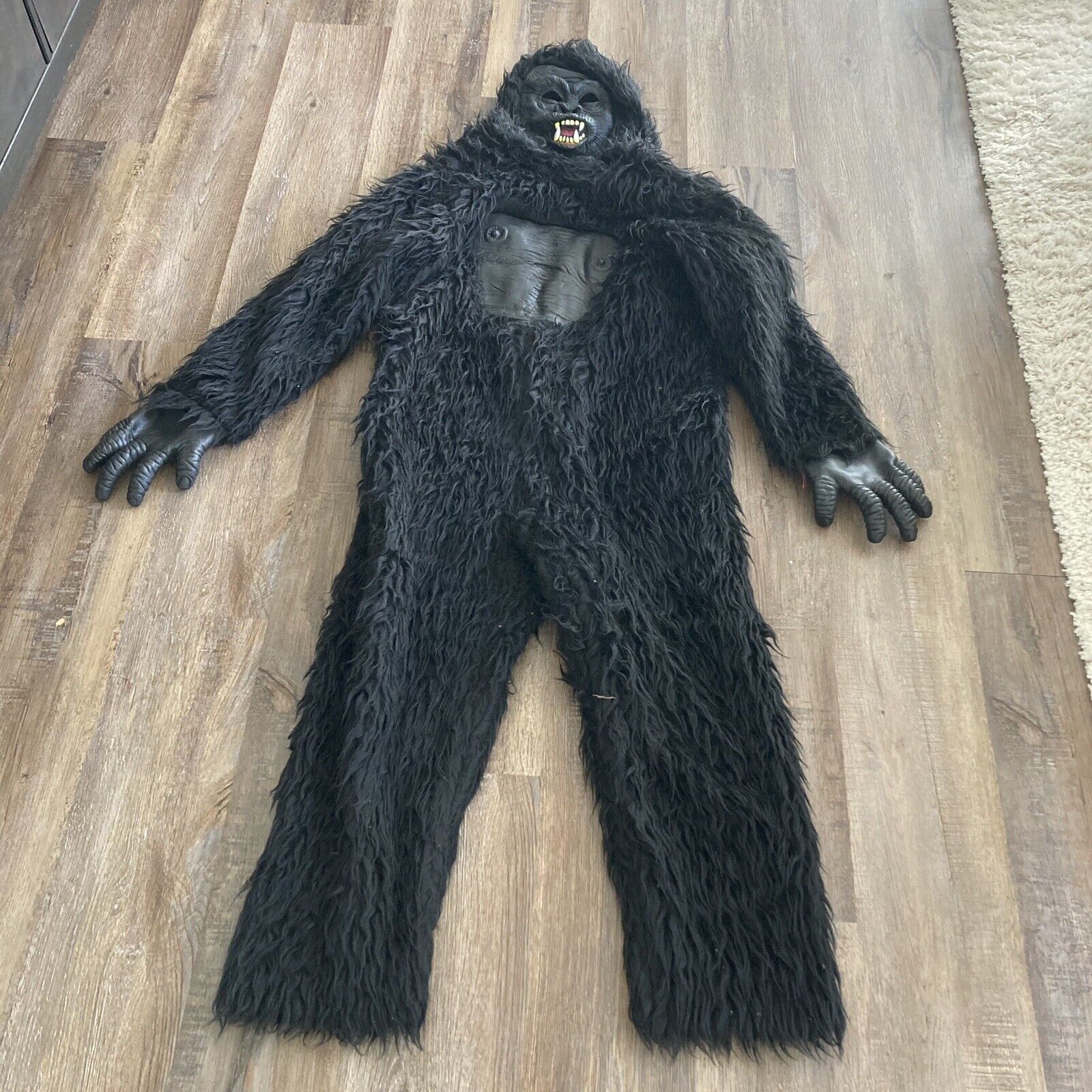 GORILLA APE HALLOWEEN COSTUME, SMALL SUIT, BLACK, MASK GLOVE OUTFIT TARGET