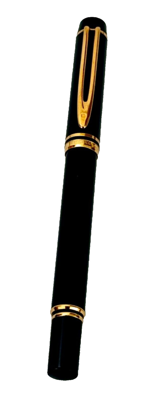 18K Waterman Ideal Le Man Paris France Black Gold Writing Fountain Pen Vtg Old