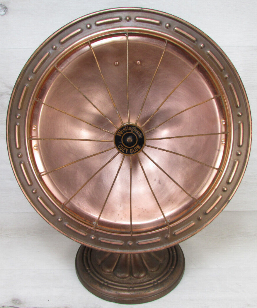 Vintage Antique Westinghouse Cozy Glow Copper Directional Electric Heater