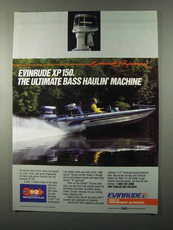 1985 Evinrude XP150 Outboard Motor Ad - The Ultimate