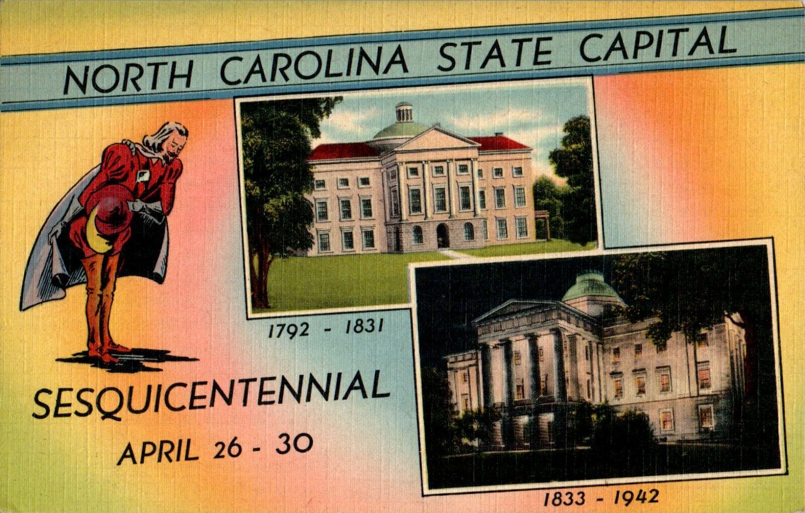Raleigh Sesquicentennial, Raleigh, North Carolina NC 1942 Postcard