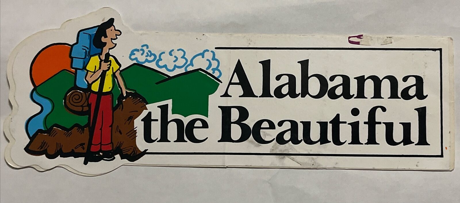 Vintage Alabama the Beautiful - Car Bumper Sticker - 70’s 1970’s - NEW OLD STOCK