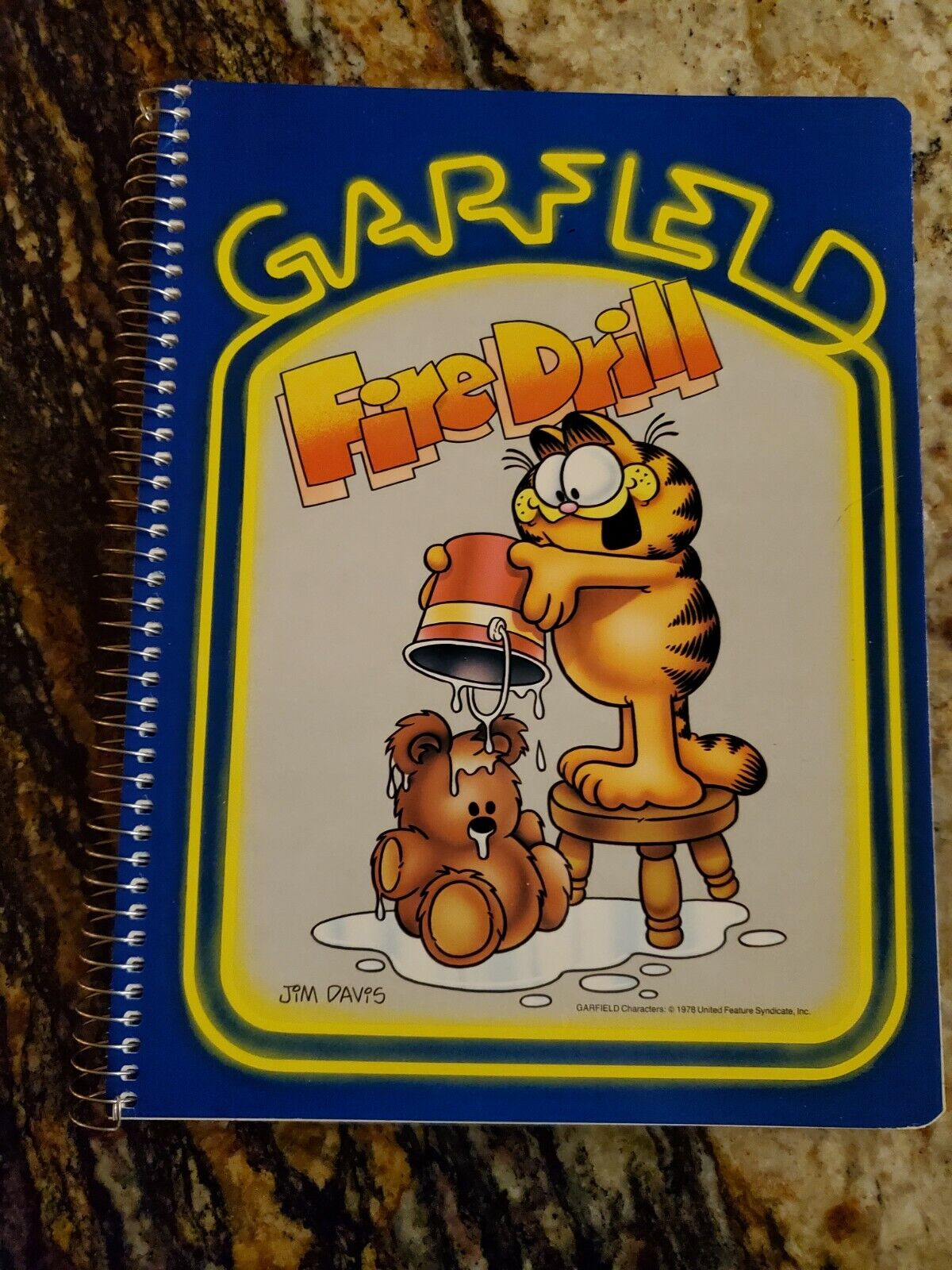 2 Vintage Garfield Fire Drill 1978 Mead Spiral Notebook Jim Davis Wiz Kitty