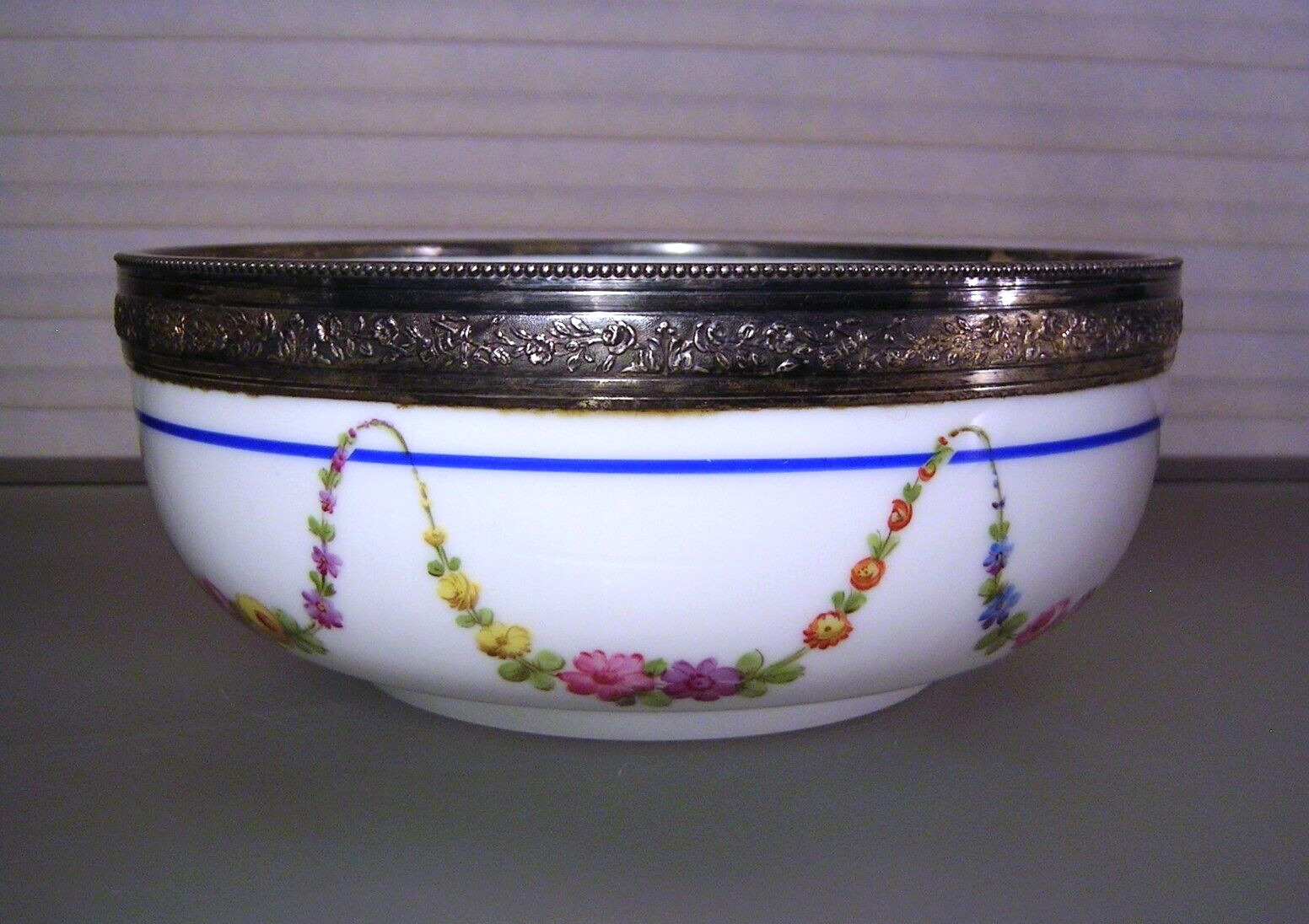 Antique French Sevres Porcelain Bowl Centerpiece