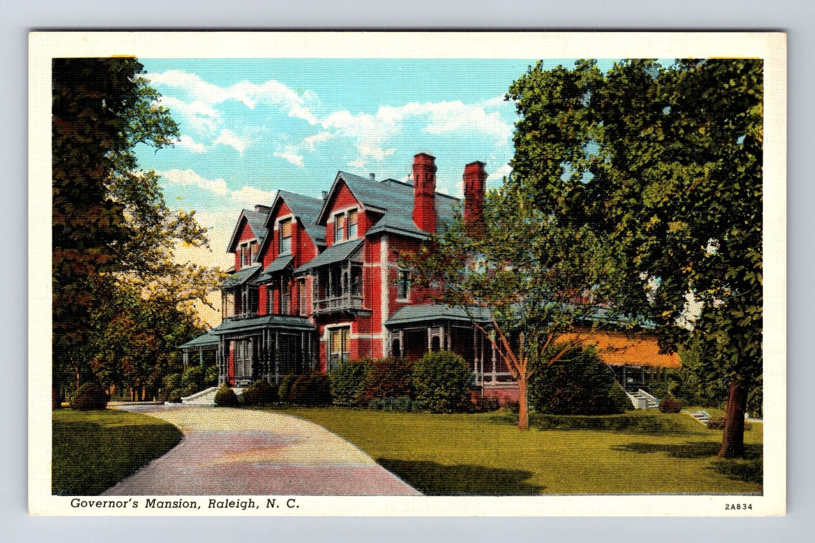 Raleigh NC-North Carolina, Governor\'s Mansion, Antique, Vintage Postcard