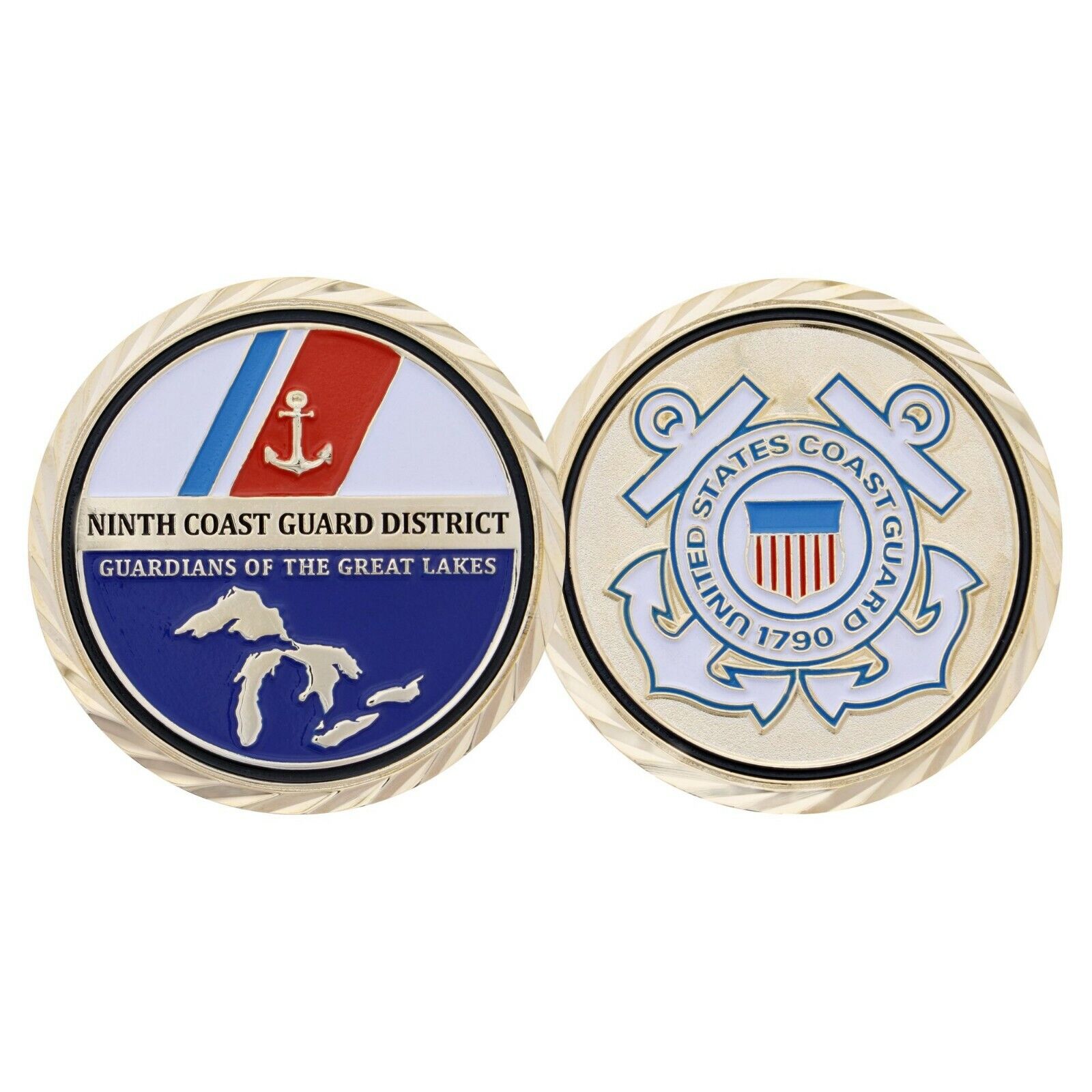 9TH NINTH COAST GUARD DISTRICT GUARDIANS OF THE GREAT LAKES 1.75\