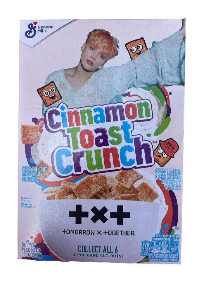 TOMORROW X TOGETHER Cinnamon Toast Crunch Cereal K-Pop Txt General Mills 18.8 oz